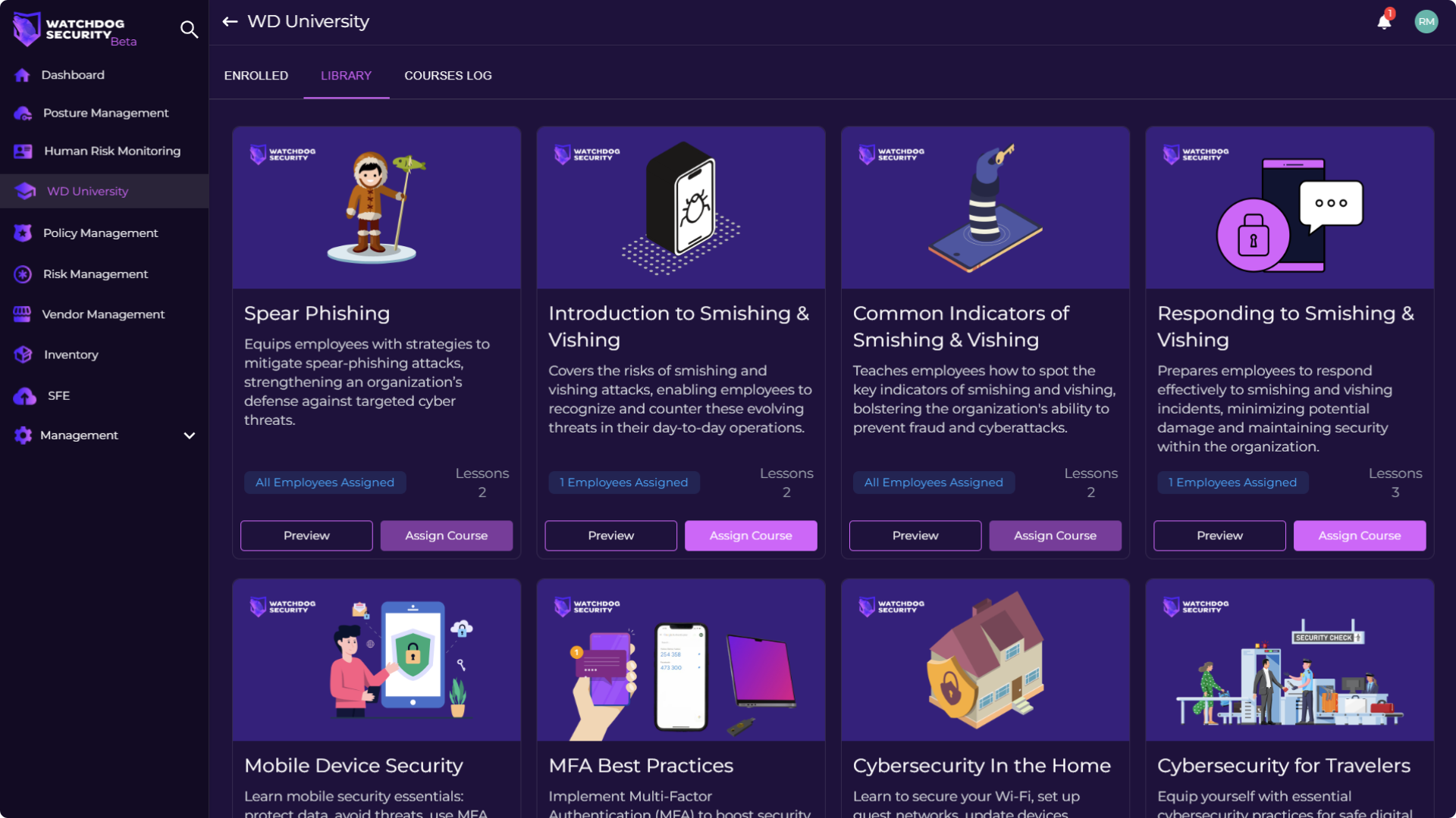 Watchdog security app